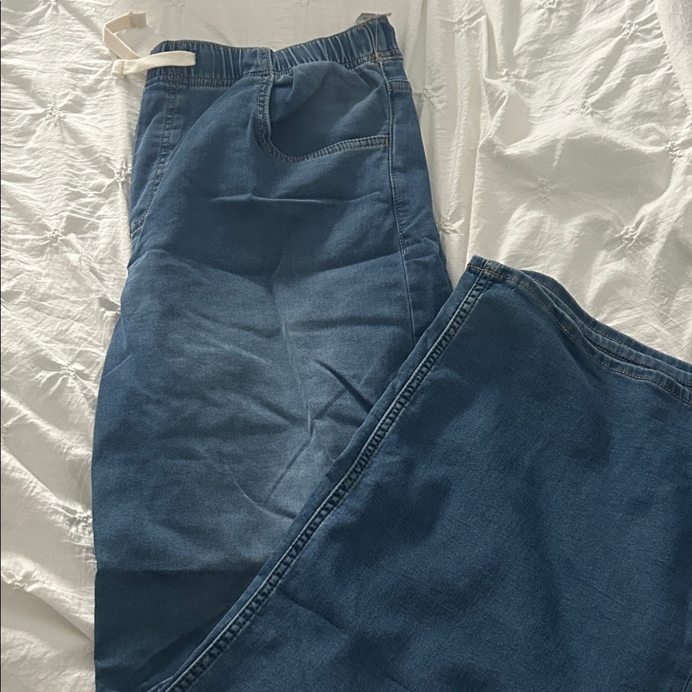 NWT Gap Mid Rise Baggy  Drawstring Jeans
